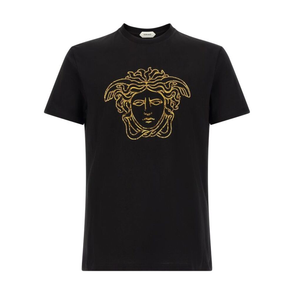 Versace Black Cotton Men's T-Shirt